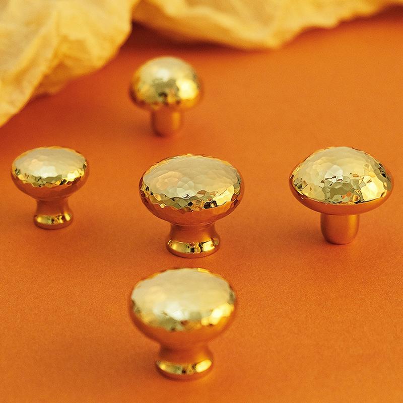 Brass Ball Furniture Pull Handles Hand-Forged Hammer Cabinet Handles Door Drawer Knob Kitchen Wardrobe Cupboard Pulls