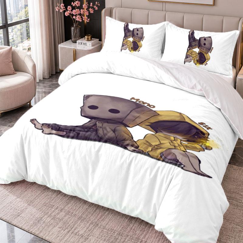 Little Nightmares Six Mono 3Pcs Bedding Set Duvet Cover With Two Pillowcases For Bedroom Home Decoration
