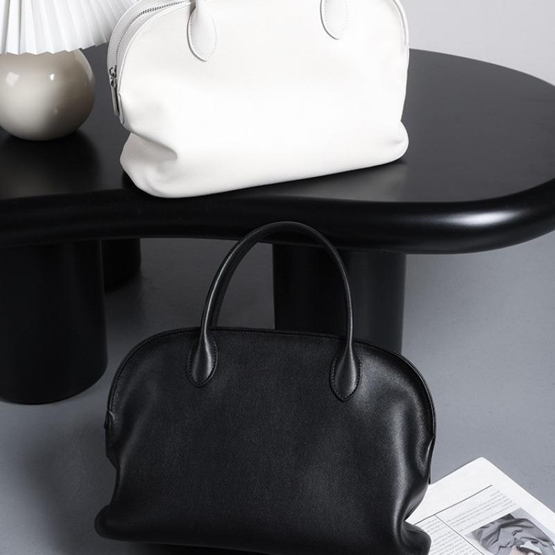 Vielseitige Umhängetasche aus echtem Leder Retro Muschel Tragetasche Damen Einzelschultertasche