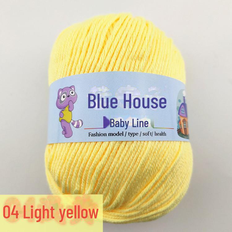 Blue Barbie Baby Yarn - 6-Strand, DIY Hand-Woven for Scarves and Slippers, Fine Hook