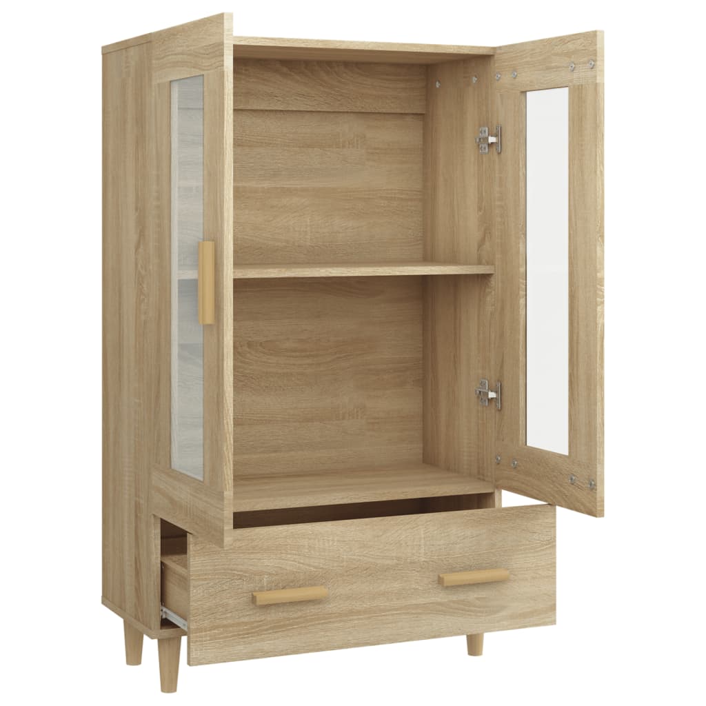Vidaxl Wysoka Szafka, Dąb Sonoma 70X31X115 Cm, Materiał Drewnopochodny
