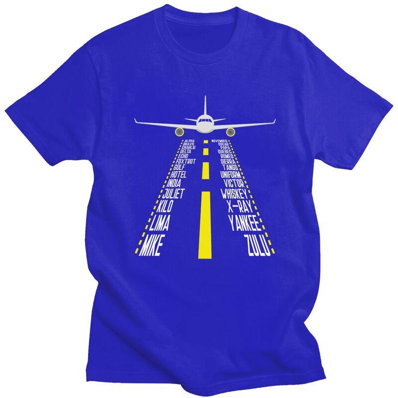 Individuelles Herren Piloten Alphabet Luftfahrt Flugzeug Geschenk T-Shirt Kurzarm Baumwolle T-Shirt Lässig Flugzeug Flieger T-Shirts Kleidung