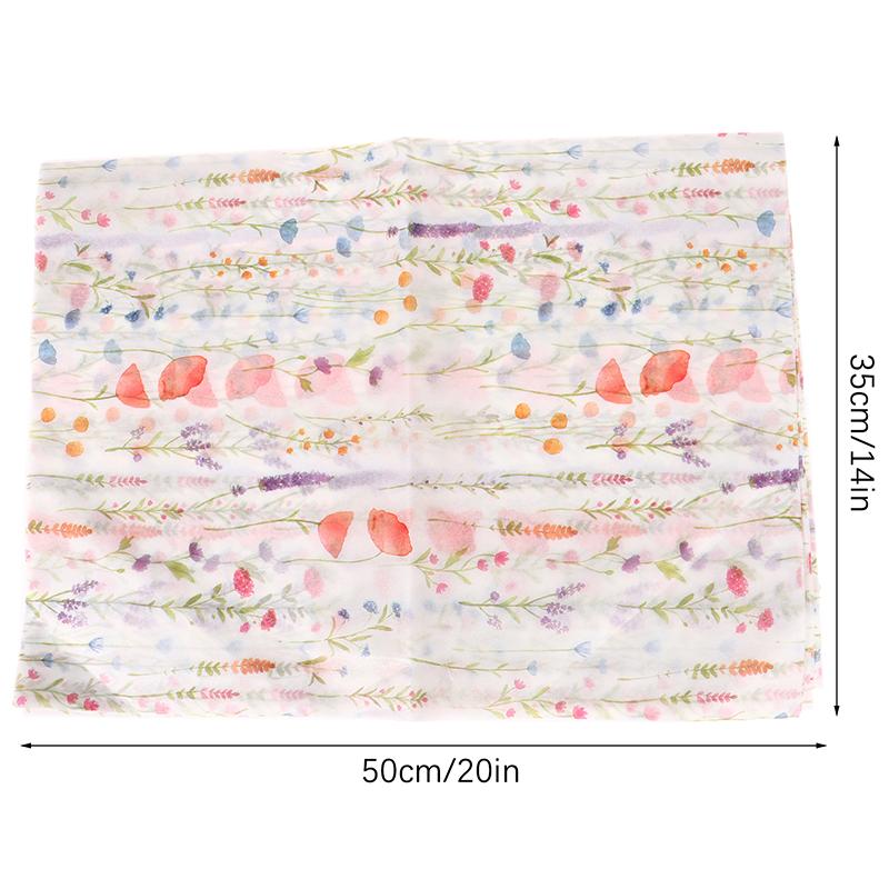 10 Sheets White Floral Paper Bouquet Flower Wrapping Paper Flower Wrapping Paper Cake Baking Gift