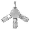 3 Ways Air Hose Manifold Quick Coupler Connector Adapter Splitter 1/4'' F NPT
