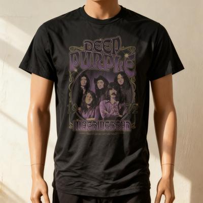 Deep Purple Band Schwarz Tour Unisex Erwachsenen T-Shirt Alle Größen