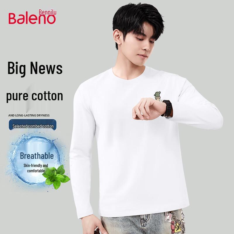 Baleno Men's Pure Cotton Long Sleeve T-Shirt