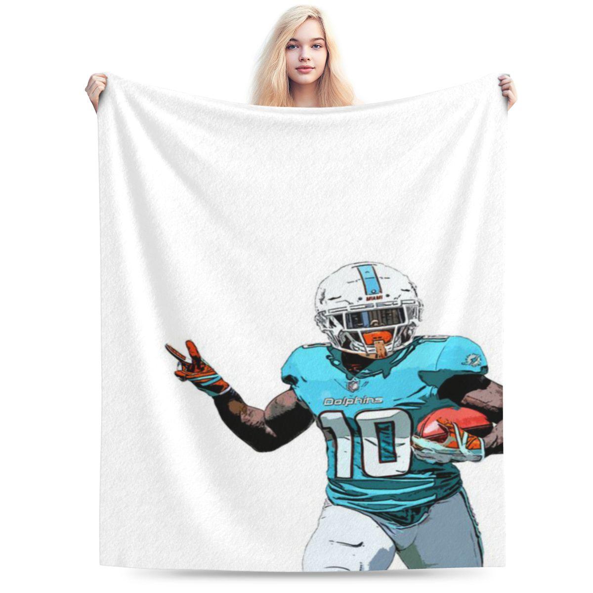 Tyreek Hill Peace Sign Print Personalized Warm Decorate Home An UltraSoft Micro Fleece Blanket 75x100cm 30x40in