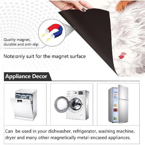 Kigai Highland Cow Valentine Dishwasher Magnet Cover Decorative Magnetic Dish Washer Front Door Cover Panel Decal Trimmable Magnet Sticker for