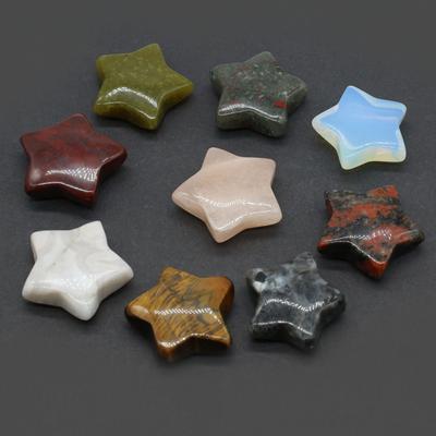 1 Adet Mini Doğal Taş Yıldız Süsleme Dekorasyon Reiki Şifa Kristal Ev Dekor Moda Küçük Taş Ev Mobilyaları Takı 30x30mm
