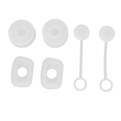 6PCS Cup Straw Stopper Sealed Reusable Straw Cover Cap Square Round Spill Stoppers Silicone Leak