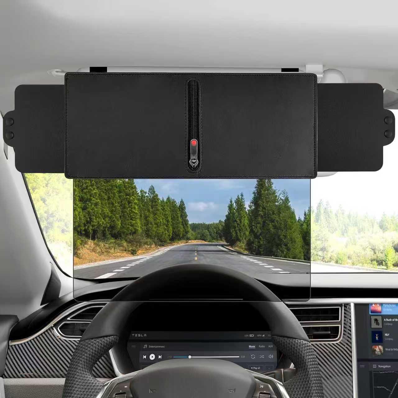 

Polarized Sun Visor with Zipper Extension and Anti-glare Face Shield