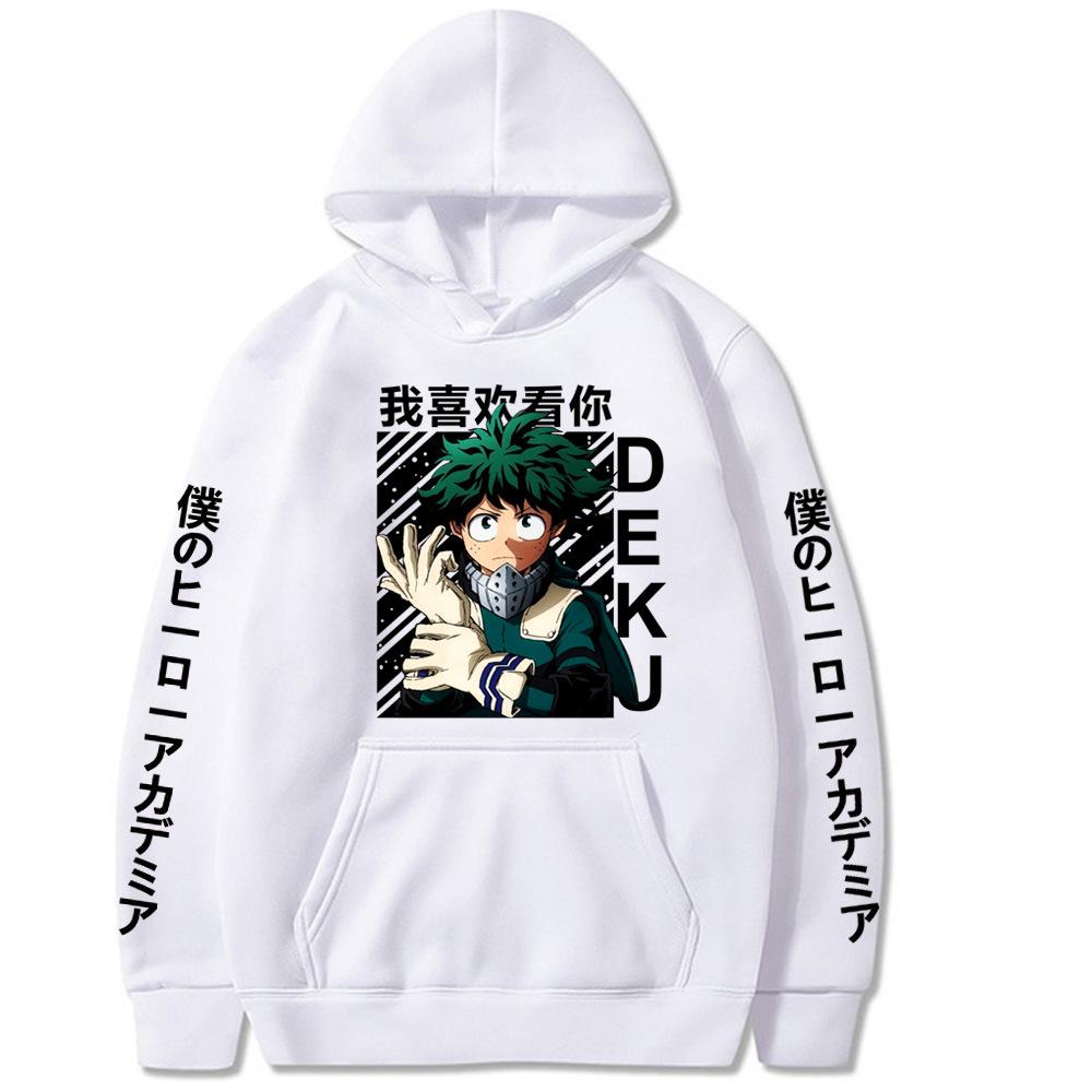 Japonské Anime My Hero Academia Grafické Mikiny s Dlouhým Rukávem Vtipná Mikina Bakugou Katsuki Harajuku Pánská Móda Streetwear
