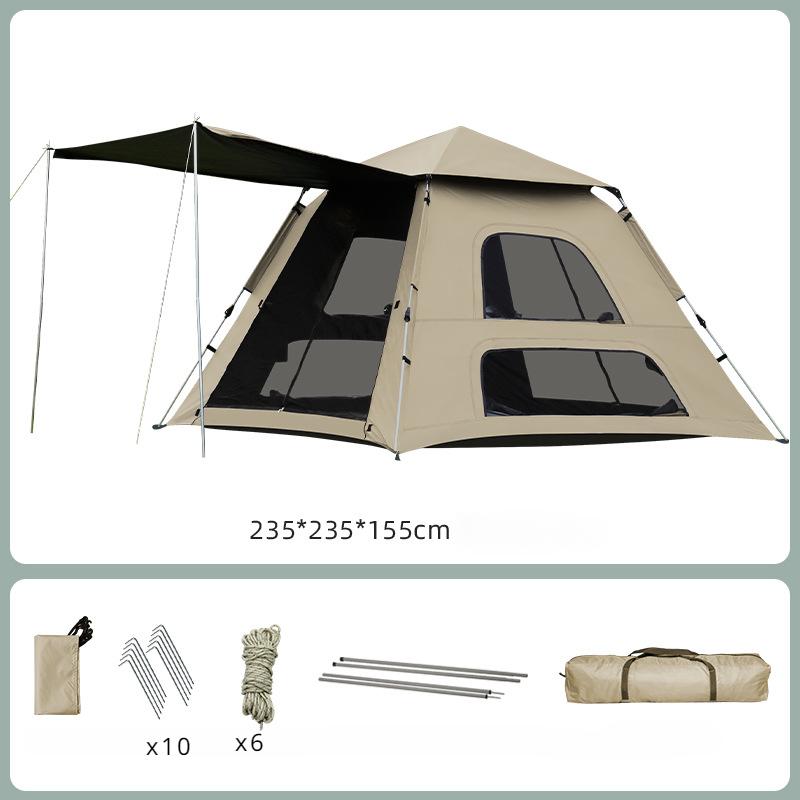 Outdoor Panoramic Doors and Windows Camping Tent Automatic Quickly Open Sunscreen and Waterproof Park Tent
