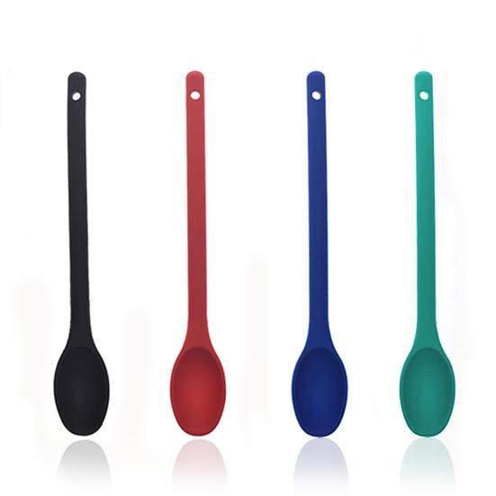 

One Piece Design Food Stirring Cooking Tool Silicone Long Handle Mixing синій