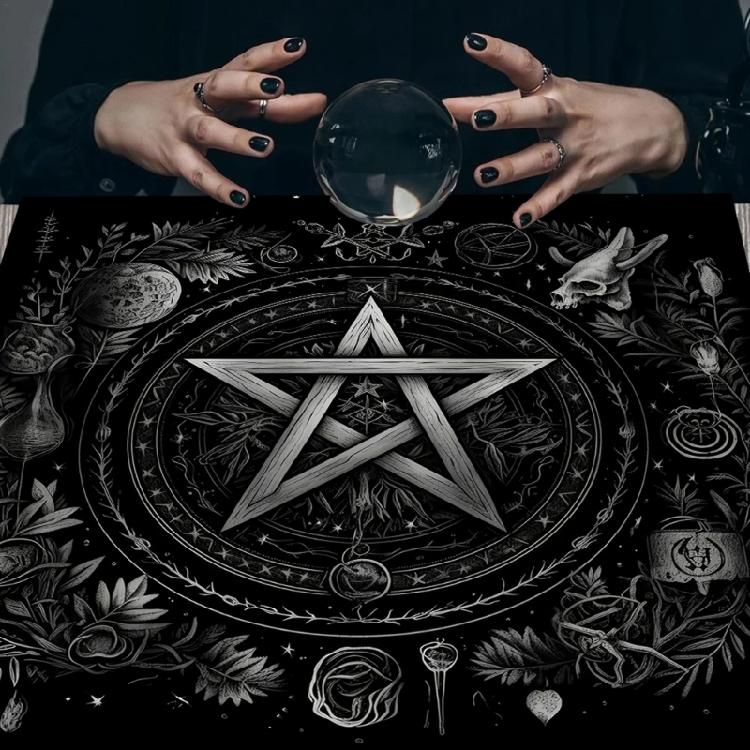 Moon Flower Star Astrology Tablecloth Tarots Divinations Tablecloth Altars Cloth Divinations Board Game Accessories
