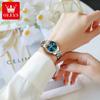 OLEVS Luxuriöse Wasserdichte Quarz-Uhr Für Damen Datum Diamant Edelstahl Damen Armbanduhr Leuchtend Original Damenuhr