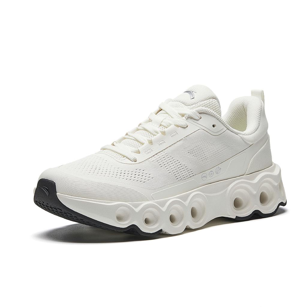 Anta Energy Ring Textile, Rubber Low top Running Shoes Women's Ivory White 922615506-1