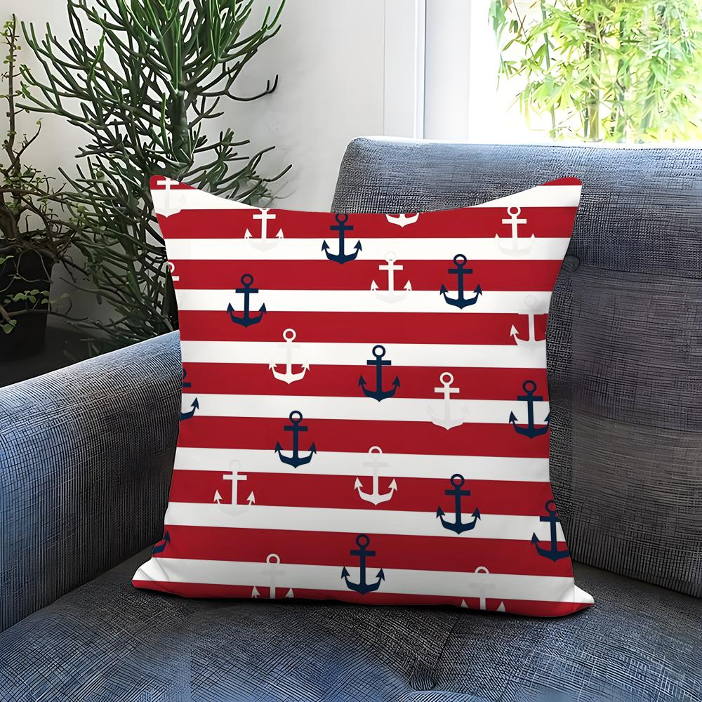 Fashion O-OOcean Sailor Cushion Cover Comfortable Reversible Pillow Cover Ideal for Car Sofa Bedroom & Beyond