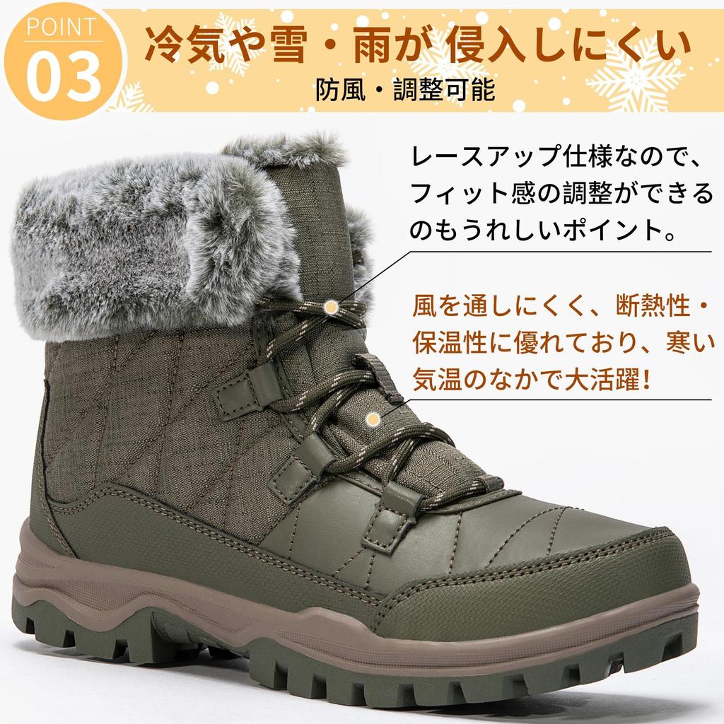 SOARHOPE Snow Cold Weather Winter Fleece Perfect for Hokkaido Women's Boots, Snowshoes, Boots, Shoes, Lining, Lightweight, Non-Slip, Casual, Stylish,