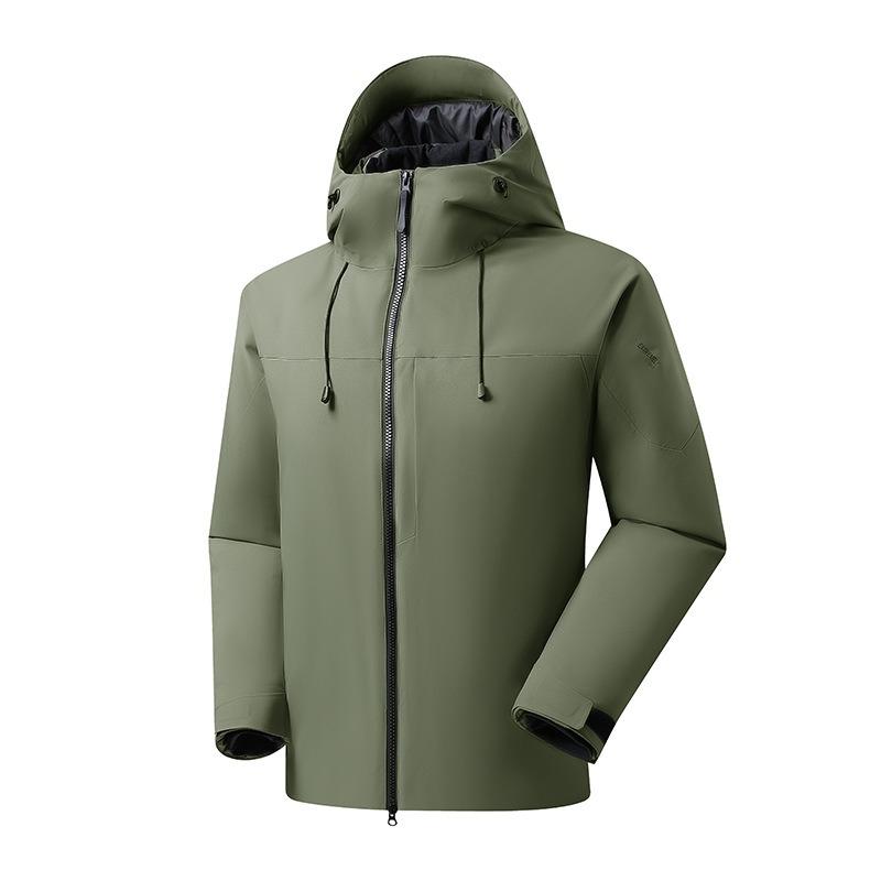 Graphene hooded cotton clothes for men with fleece in winter thickened warm cotton clothes outdoor charge cotton clothes and cotton clothes