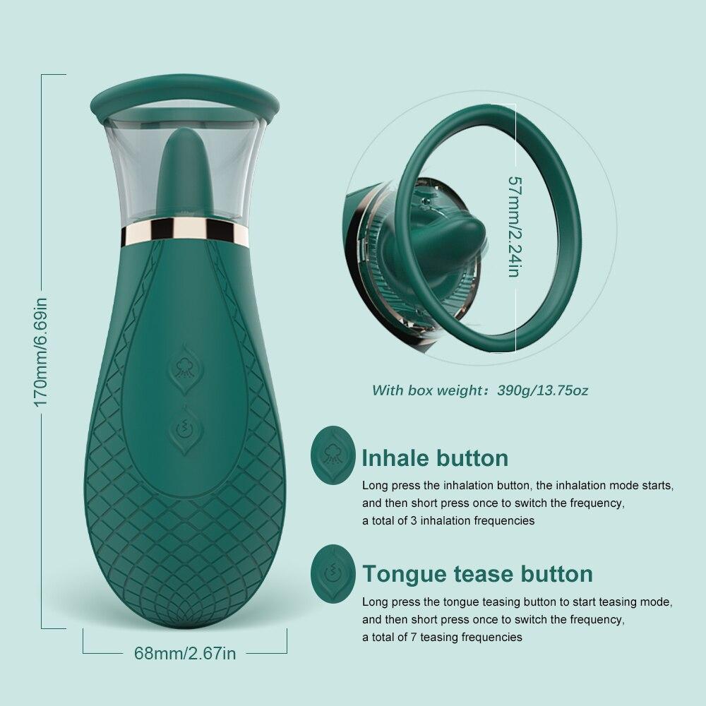 Female Tongue Licking Vibrator G Spot Clitoral Massager Vagina Stimulation Nipple Clit Tickler 10 Vibration Modes Sex Toys for Women
