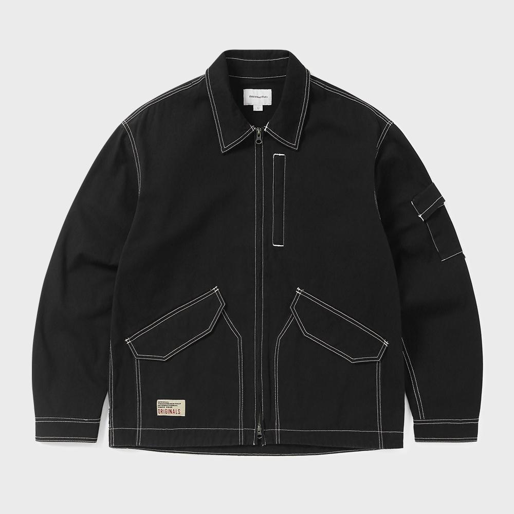 ThIs Is Never That Contrast Stitch Jacket Black S