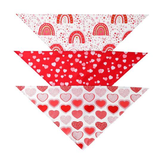 Pet Saliva Wipes Adjustable Strap Exquisite Heart Pattern Pet Cleaning Cloth Pet Valentine Day Party Birthday