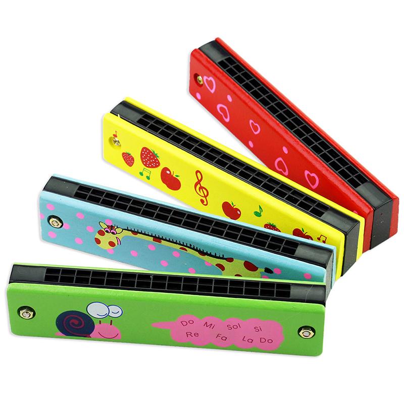 Children Wooden Cartoon Cute Harmonica Montessori Puzzle Toys Creative Music Toy Playing Instruments Kids Boys Girls Gifts Tmz
