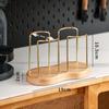 Disposable Cup Storage Holder Modern Walnut Mug Display Stand Organizer Rack Shelf Water Tea Cups Wood Dispenser