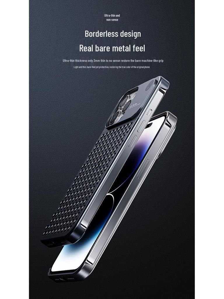 Universal Metal Aromatherapy Case for iPhone 13-15 Pro Max
