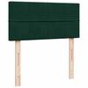 Box Spring Bed with Mattress Dark Green 80 x 200 cm Velvet