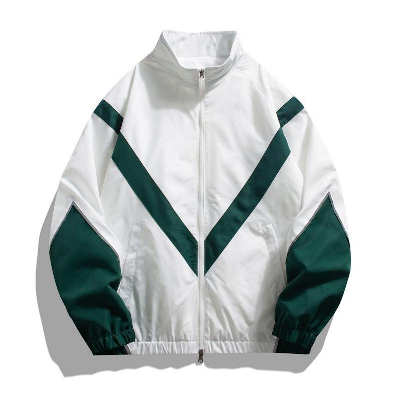 Spring Tooling Jacket Men's Sports Top Casual Stand-up Collar Reflective Strip Jacket Men's Clothing