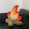 Peluches Fausse Flamme Simulation Feu de Camp Peluche Douce Remplie Drôle Fausse Flamme Jouet de Camping Dessin Animé Feu de Camp Bois de Chauffage Poupée Coussin de Sol Décoratif