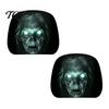 Funny Prank Car Accessories 2Pcs Ghost Face Headrest Covers, Halloween Horror Seat Decorations, Holiday Atmosphere Decor Universal Fit