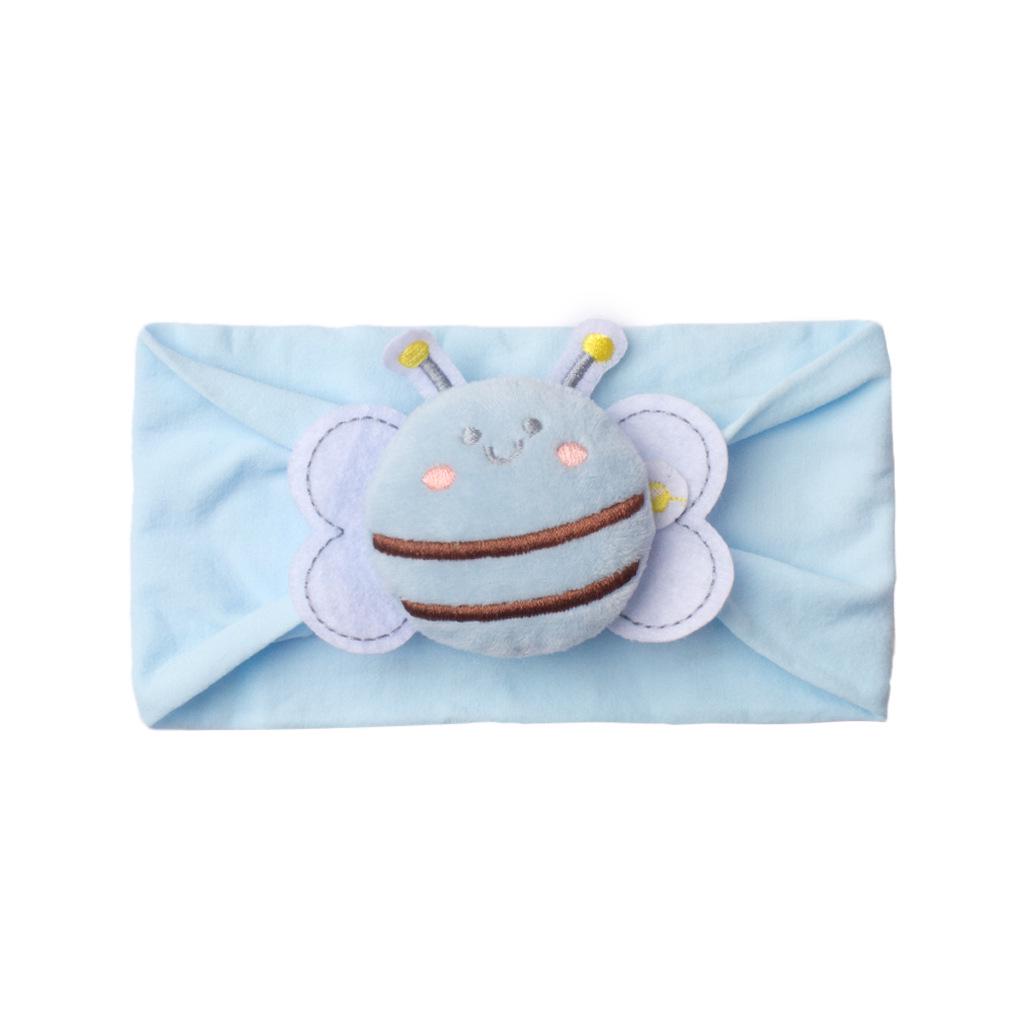 

Стильная детская нейлоновая повязка на голову для новорожденных - Однотонный дизайн с пчелкой для девочек