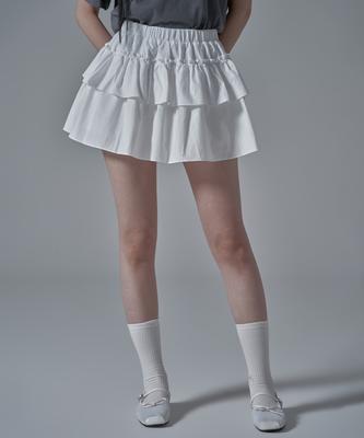 War For Woman Wsk-03 Tiered Mini Skirt Pants_Ivory