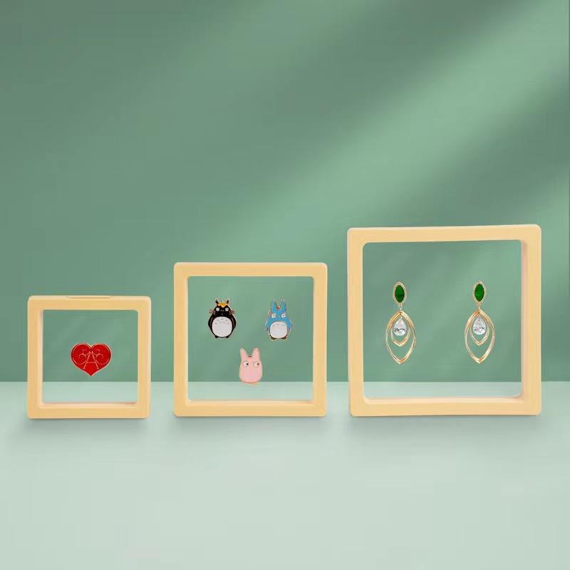 Transparent PE Film Suspension Box Ring Pendant Jewelry Packaging Box Jewelry and Accessories Badge Display Boxes 10pcs Dustproof and Antioxidant