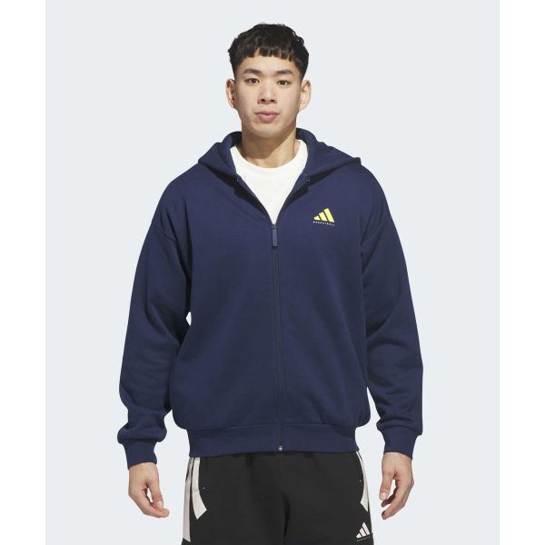 adidas Basketball Loose Fit Hooded Zip Jacket Unisex Jackets JZ9527