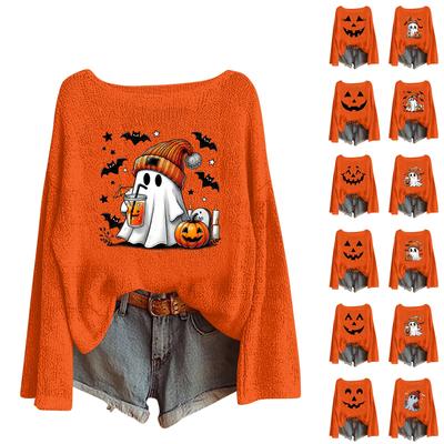 Halloween Sweatshirts For Children Boys And Girls Knit Sweater Cute Shirt Fall Crewneck Pullover Tops