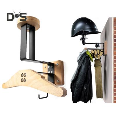 Wall Mount Motorcycle Helmet Holder Jacket Hanger Strong Load-bearing Simple Installation Tactical Gear Organizer Cycling Suit Storage Rack