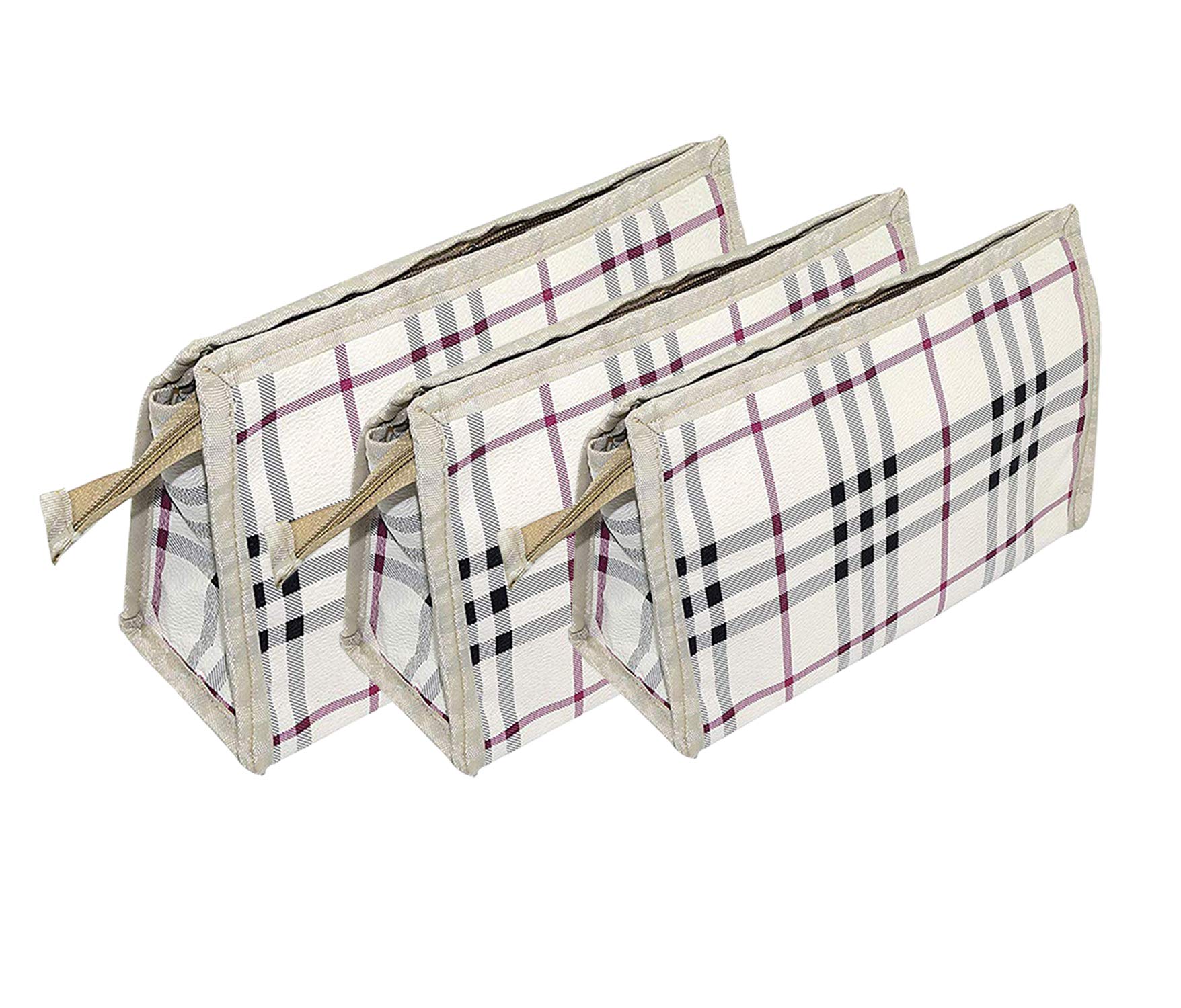 atorakushon® Multipurpose Makeup Kit Bag Pouches Jewelry Travel Pouch Toiletry Shaving Cosmetic Organizer Set of 3