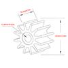 Impeller 8M0112282 47-816814T For MerCruiser 2.8L 3L 4.2L 6.7L Sterndrive and Inboard V6 Water Pump Engine 8M0067334