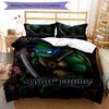 3pcs Custom Name Turtle Power Printed Bedding Set Duvet Cover Closure Includes 1 Duvet Cover & 2 Pillowcases, Soft and Comfortable for All Seasons.