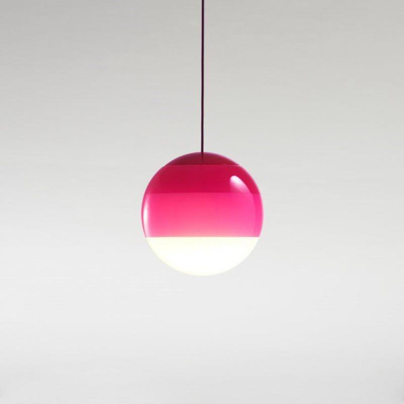 Nordic Gradient Colorful Pendant Light Glass Ball LED Hanging Lamp Dining Bedroom Restaurant Creative Balloon Suspension Fixture