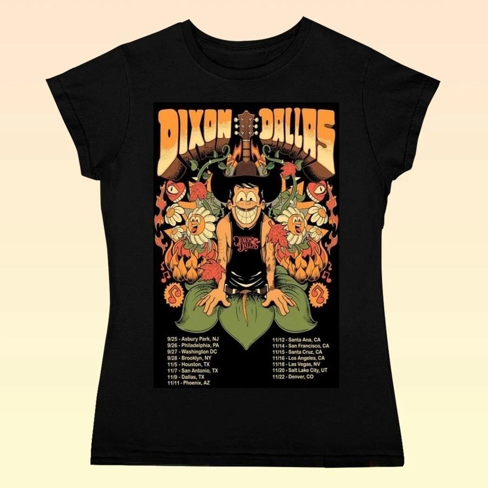 

Dixon Dallas Tour 2025 T-Shirt – Cartoon Cowboy Country Music Concert Tee M