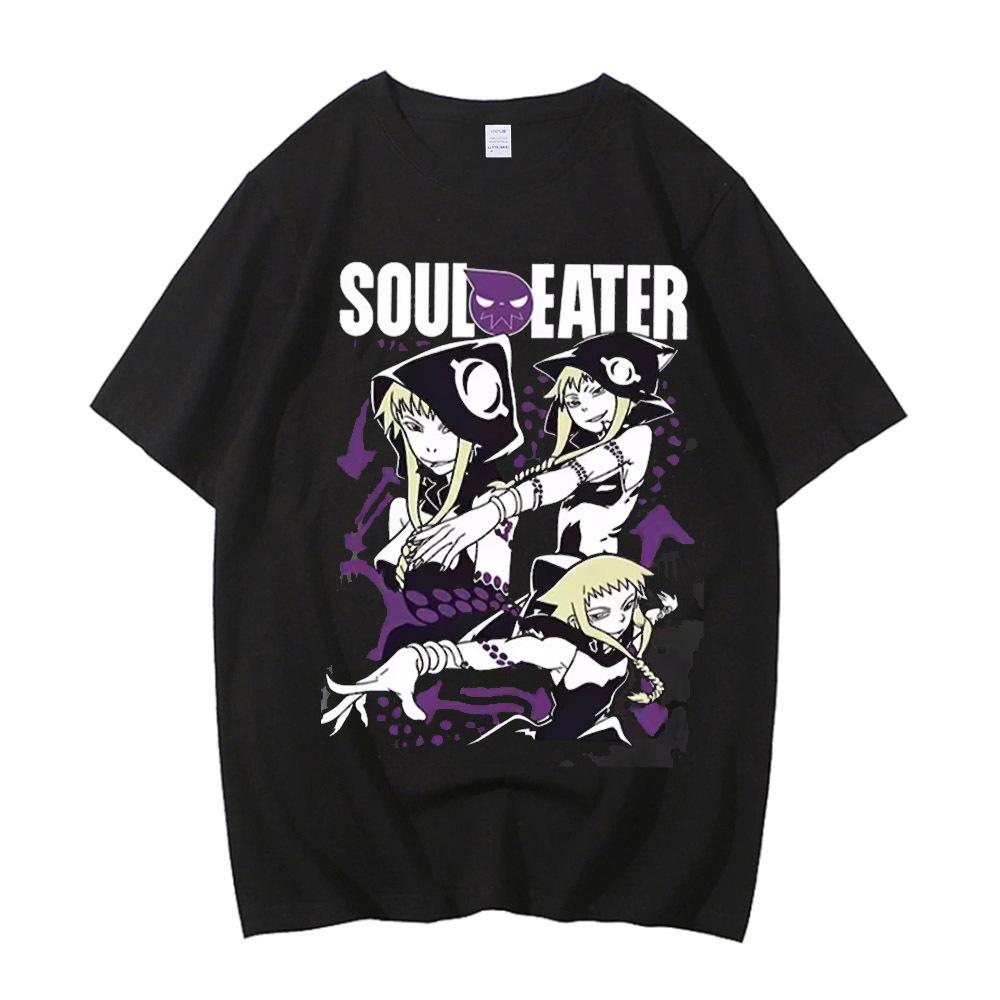 Soul Eater cotton t-shirt teen Pop Culture anime Breathable Punk harajuku top tees Y2k hip hop Retro Grunge10