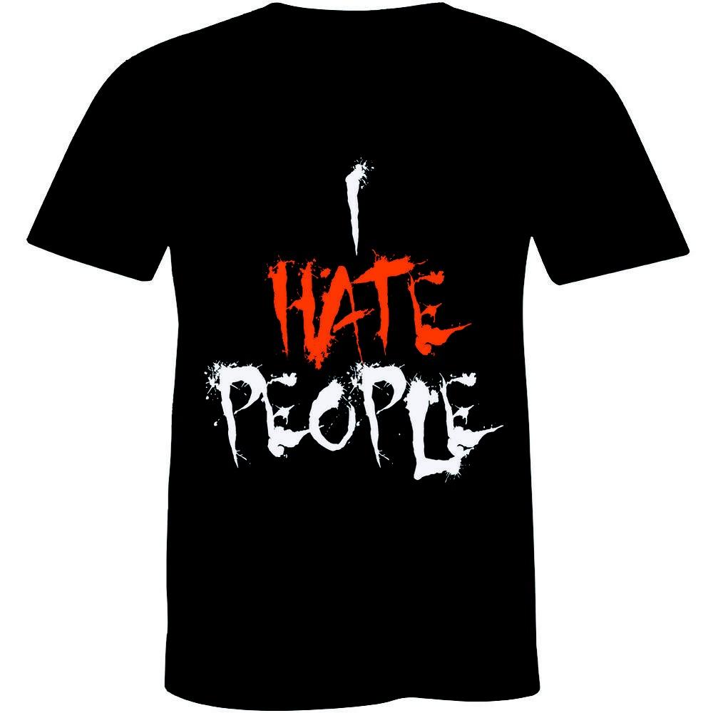 

Я ненавижу людей. Забавная футболка унисекс. Антисоциальные люди.