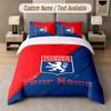Custom Bedding Set Lyon FC Pattern, Print Name Text 1 Duvet Cover plus 2 Pillowcases Home Textile