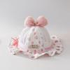 Drawstring Cute Bow Infant Basin Cap Adjustable Baby Sun Protection Cap Kids Fisherman Hat  Toddler