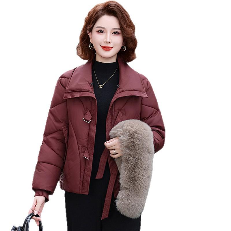 Women's Short Down Cotton Jacket 2025: Stylish Winter Outerwear for Middle-Aged and Elderly Mothers